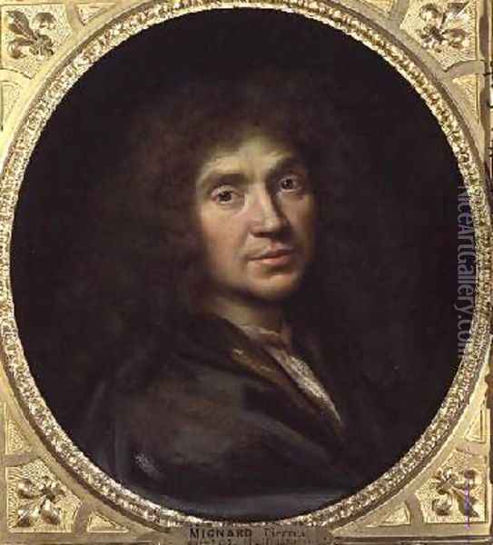 Portrait of Moliere 1622-73 1871 Oil Painting - Pierre Mignard