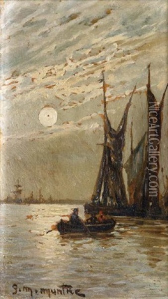 Marine Oil Painting - Gerhard Arij Ludwig Morgenstjerne Munthe