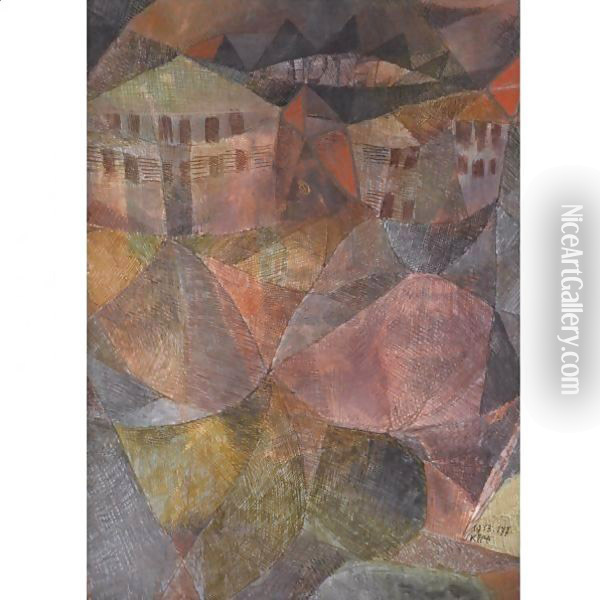 Das Hotel (The Hotel) Oil Painting - Paul Klee