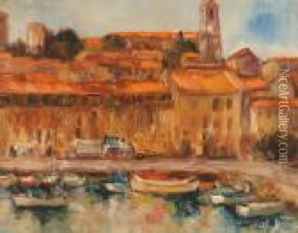 Port Mediteranneen Oil Painting - Lucien Hector Jonas