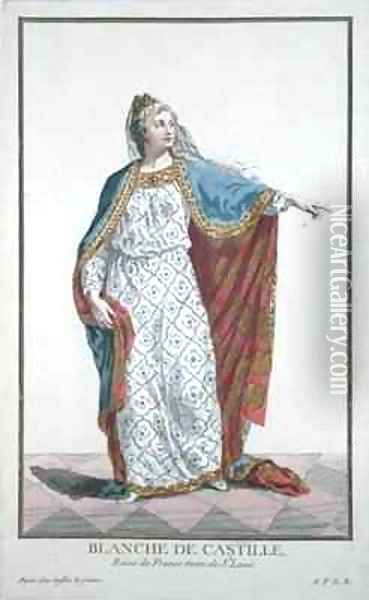 Blanche de Castile Queen of France Oil Painting - Pierre Duflos