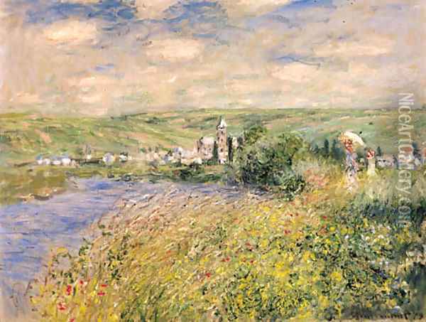 Vetheuil, vu de l'ile Saint-Martin Oil Painting - Claude Oscar Monet
