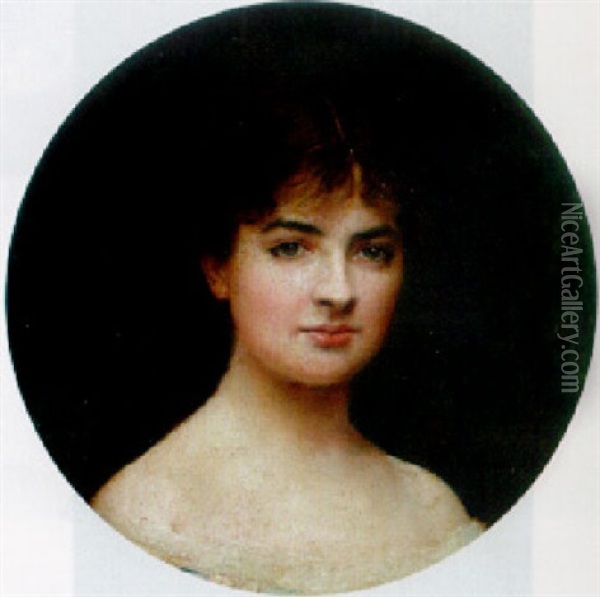 Portrait Of Dona Antonia Dominguez Y Borrell, Duquesa De La Torre Oil Painting - Raimundo de Madrazo y Garreta