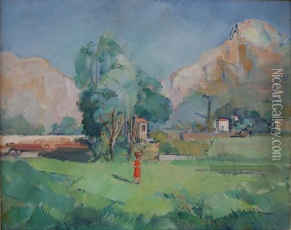Paysage Pres Du Tholonet A Aix-en-provence Oil Painting - Guillaume Dulac