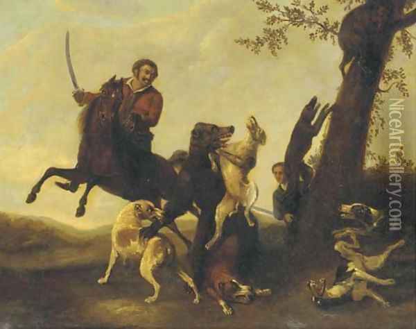 The bear hunt Oil Painting - Paulus Potter