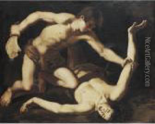 Cain Slaying Abel Oil Painting - Filippo Vitale
