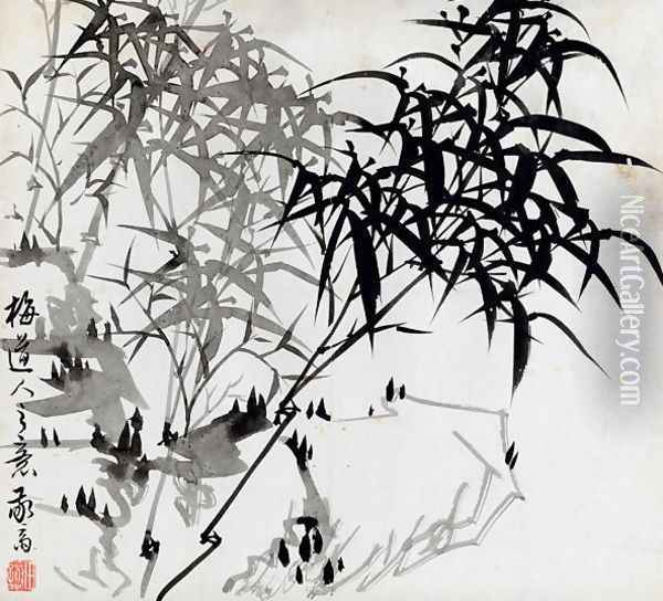 Leaf F, from Tian Jingzhai mozhu ce, from Rugao, Jiangsu province Oil Painting - Rang Tian