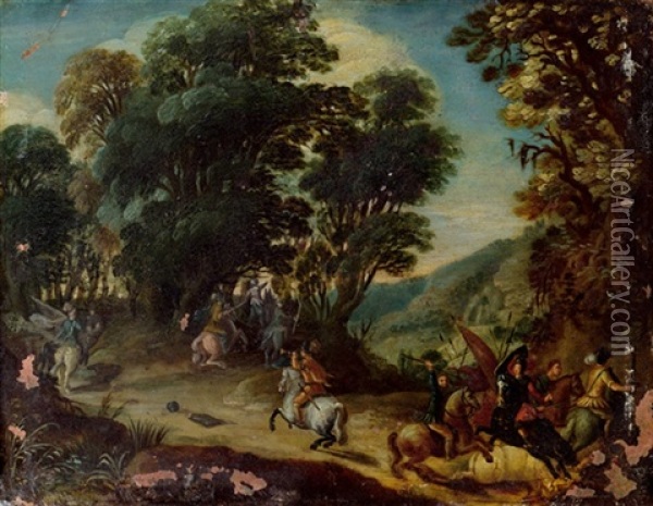 Reiterszene Oil Painting - Jan Brueghel the Elder