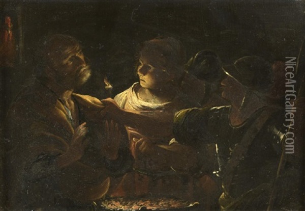 Arrest Of St. Peter Oil Painting - Jacques Stella