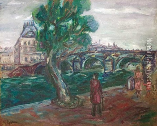 Le Pont Neuf Oil Painting - Henri Epstein