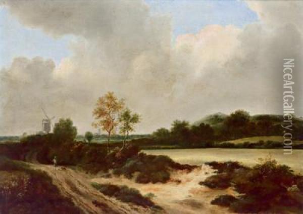 Paesaggio Con Un Mulino A Vento Oil Painting - Guillam de Vos