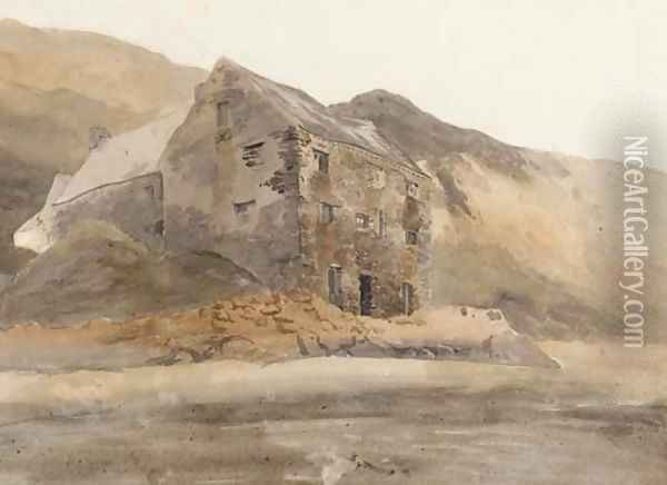 A Welsh mine Oil Painting - Cornelius Varley