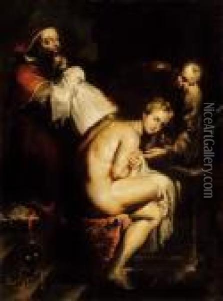 Susan And The Old Oil Painting - Peter Paul Rubens