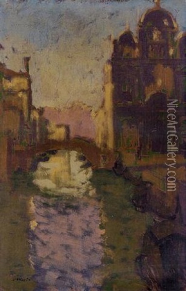 Rio Dei Mendicant, Venice Oil Painting - Walter Sickert