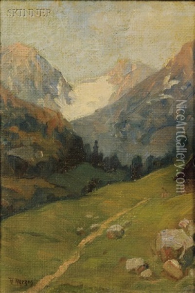 Alpine (study) Oil Painting - Hermann Herzog