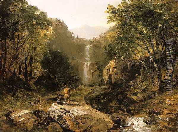 Catskill Mountain Scenery Oil Painting - John Frederick Kensett