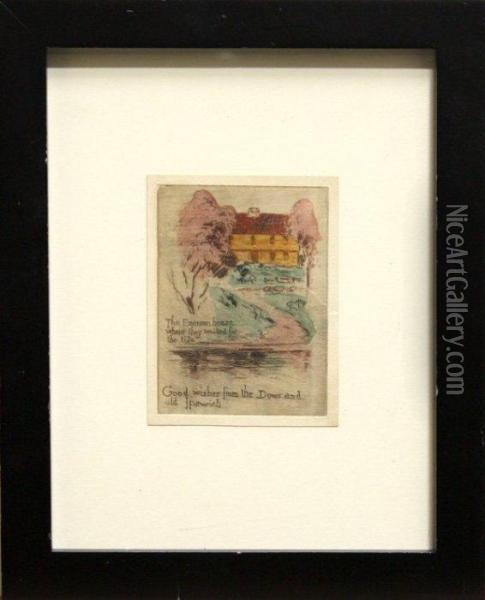 Emerson House Greetin Oil Painting - Arthur Wesley Dow