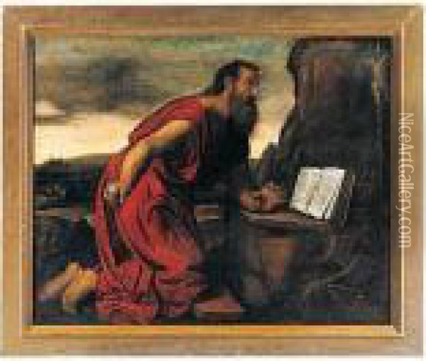 The Penitent Saint Jerome Oil Painting - Giovanni Girolamo Savoldo