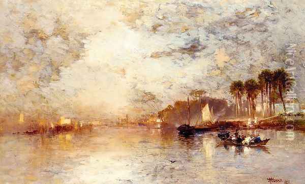 On the St. John's River, Florida Oil Painting - Thomas Moran