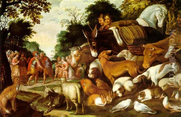 Die Versohnung Zwischen Jakob Und Esau Oil Painting - Johannes Urselincx