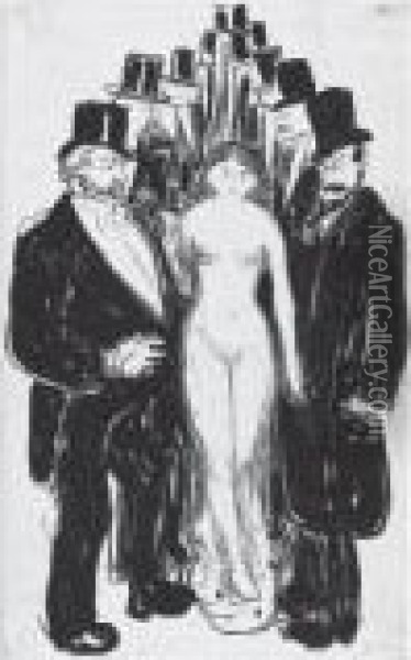 Die Gasse Oil Painting - Edvard Munch