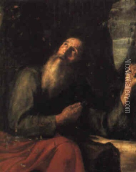 An Evangelist? Oil Painting - Antonio de Pereda y Saldago