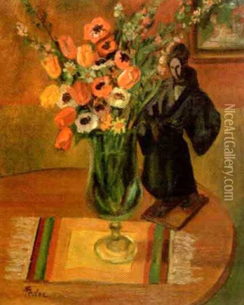 Bouquet Oil Painting - Adolphe Aizik Feder
