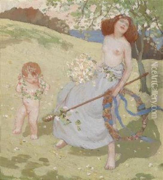 Spring Oil Painting - Arthur Henry Jenkins