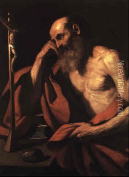 St. Jerome Oil Painting - Benedetto Gennari the Younger