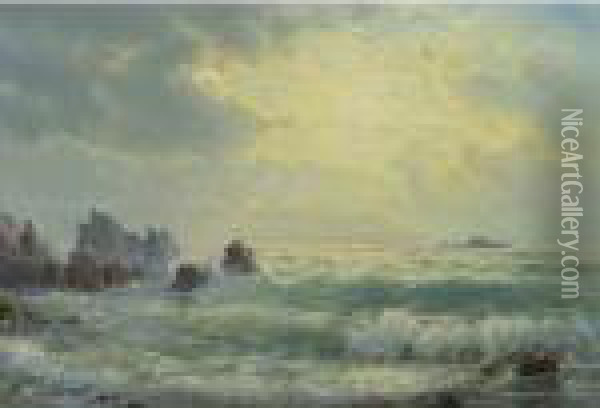 Sunrise At The Shore Oil Painting - William Trost Richards