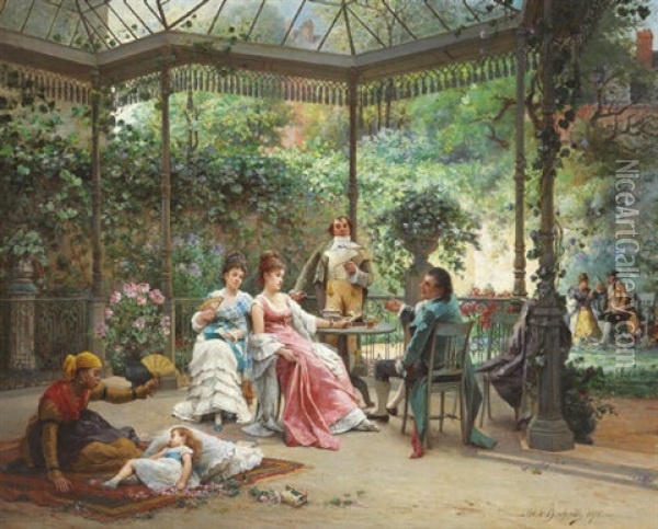 Afternoon Idyll Oil Painting - Adrien de Boucherville