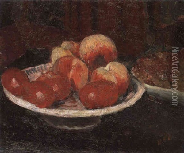 Still Life With A Compotier Of Fruit Oil Painting - Roderic O'Conor