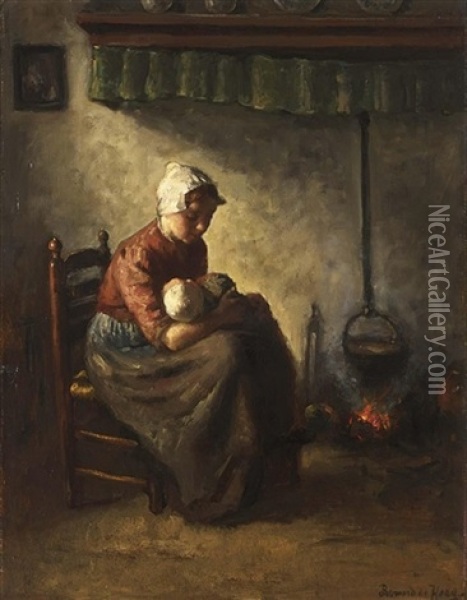 A Happy Mother Oil Painting - Bernard de Hoog