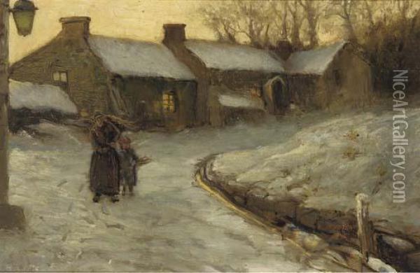 Winter Oil Painting - Joseph Farquharson
