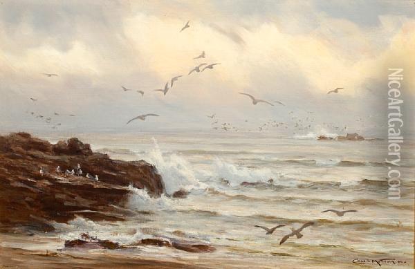 Coastal Scene Oil Painting - Charles Mottram