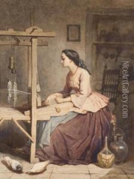 Jeune Fille De Sienne Oil Painting - Theodore Valerio
