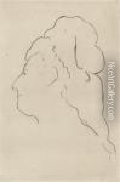 Eva Gonzales, Profil Tourne A Gauche (guerin 57; Harris 68) Oil Painting - Edouard Manet