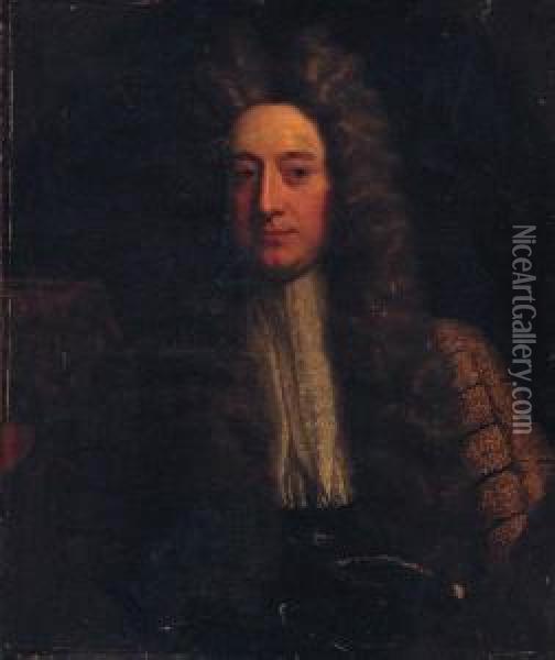 Portrait Of Lord Chancellor William Cowper Oil Painting - Richardson. Jonathan