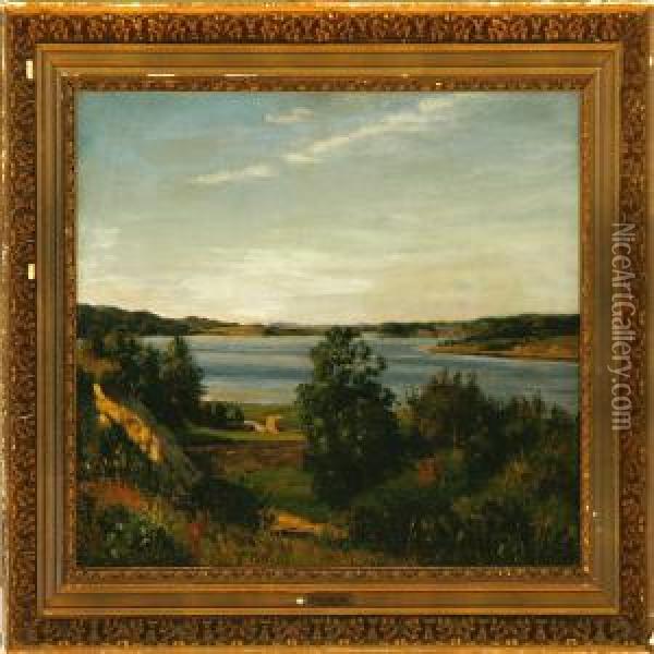 A Danish Summer Landscape Oil Painting - Thorvald Simeon Niss