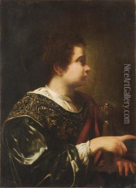 Copia Da Santa Caterina D'alessandria Oil Painting - Aubin Vouet
