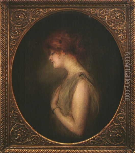 Bildnis Einer Jungen Dame Oil Painting - Franz Seraph von Lenbach