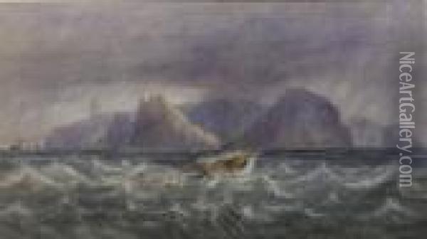 St. Helena From The North East Oil Painting - Andrew Nicholl