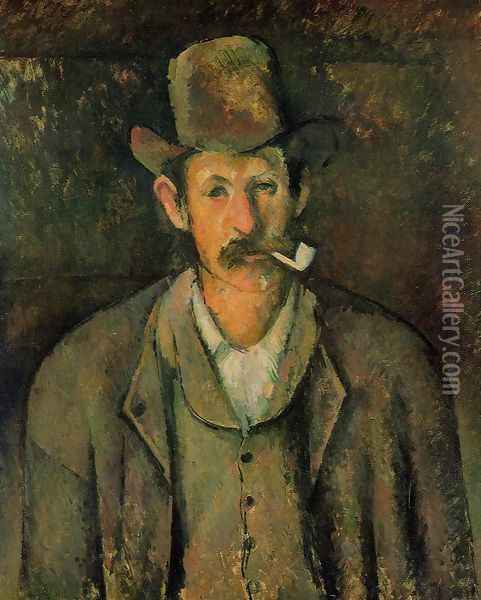 Man With A Pipe2 Oil Painting - Paul Cezanne