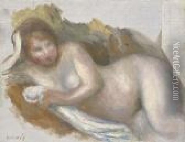 Femme Nue Allongee Oil Painting - Pierre Auguste Renoir