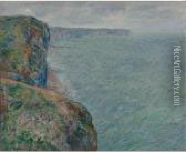 La Mer Vue Des Falaises Oil Painting - Claude Oscar Monet