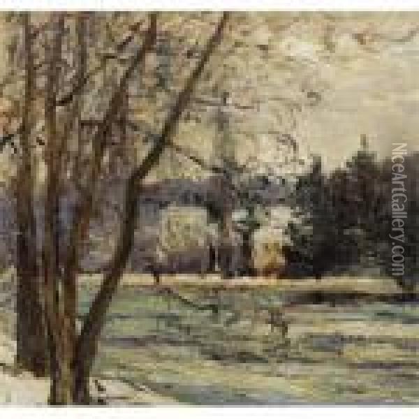 La Glace Etang Avray Oil Painting - Maxime Maufra