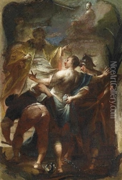 Martyrium Eines Heiligen Oil Painting - Johann Wolfgang Baumgartner