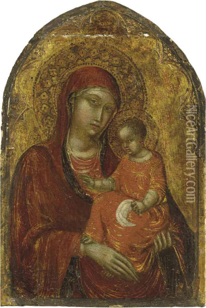 The Madonna And Child Oil Painting - Barnaba Da Modena