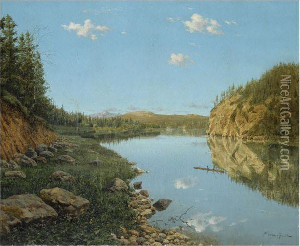 Landscape In The Urals Oil Painting - Boris Vasilievich Bessonov
