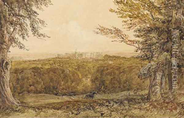 Windsor Castle from the Great Park Oil Painting - David Cox